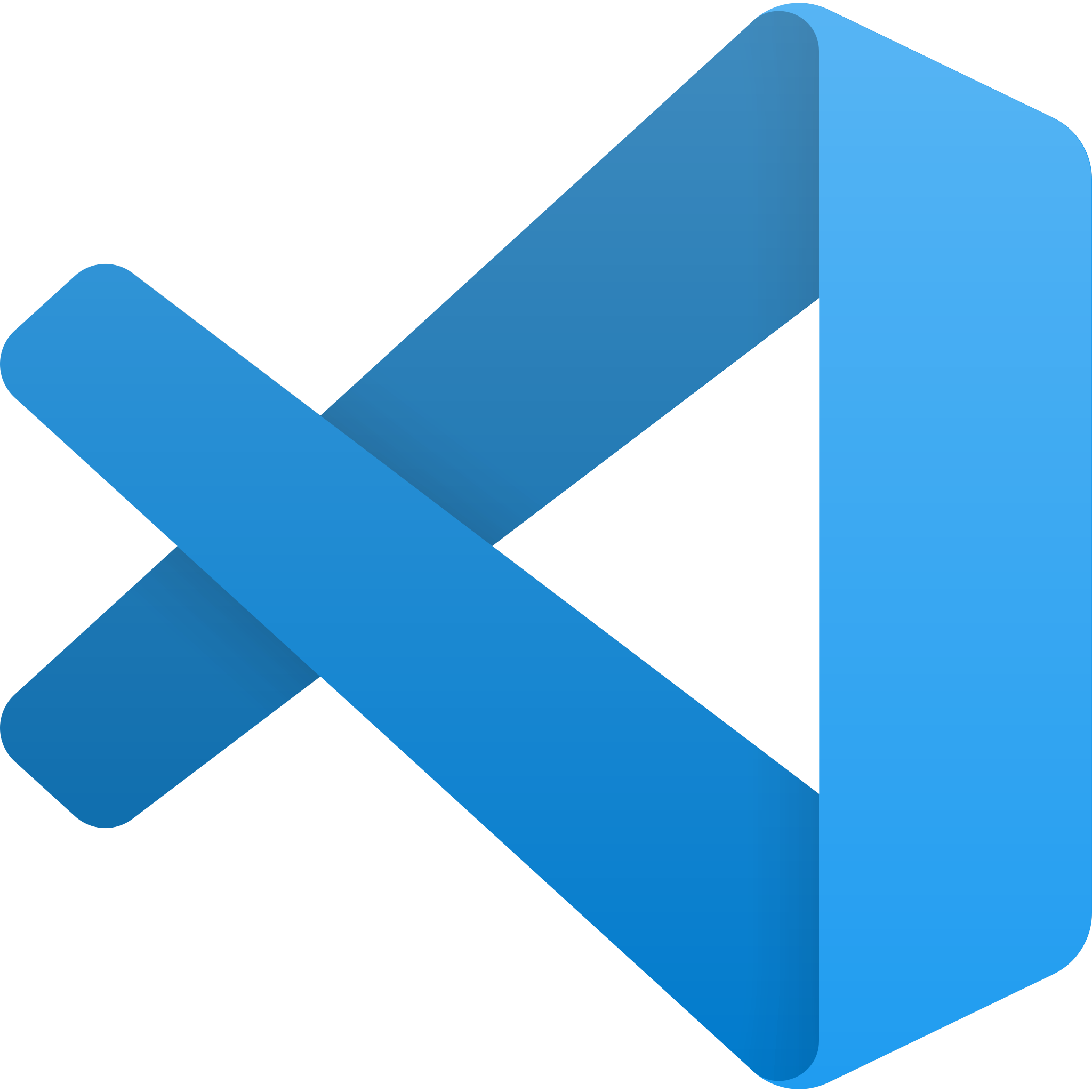 The Visual Studio Code logo.